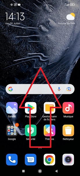 Ouvrir et organiser le tiroir d'applications